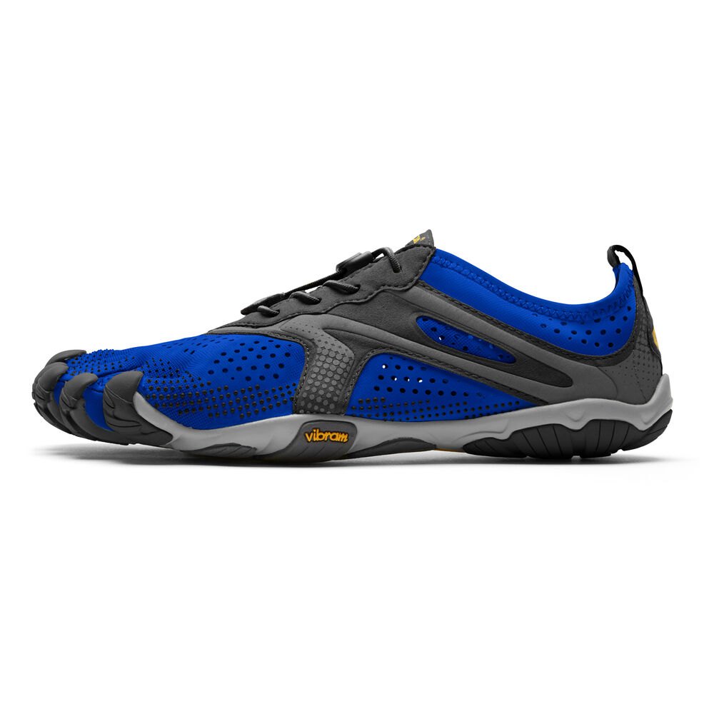 Vibram Five Fingers Mens Hiking Shoes - Blue/Black - V-Run - 80347-BUPW